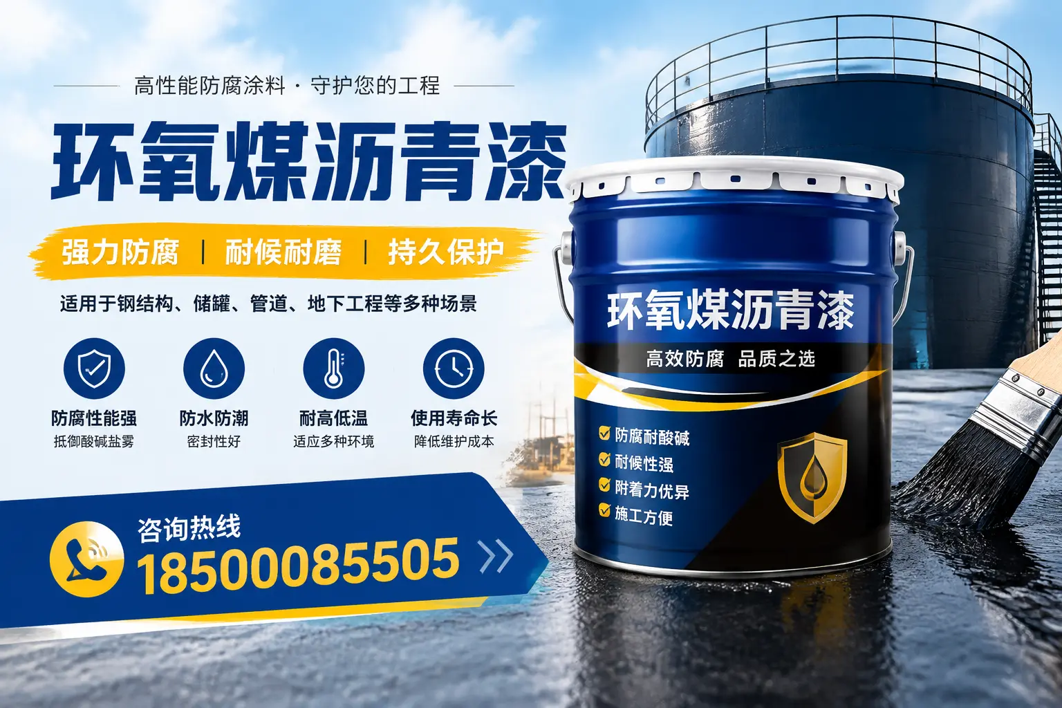 环氧煤沥青漆在工业中的应用，宽城企业的选择
